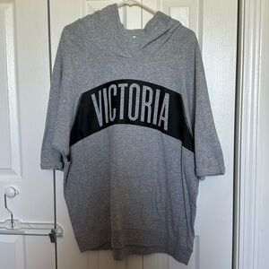 Victoria Secrets 1/2 sleeve hooded sweatshirt size L